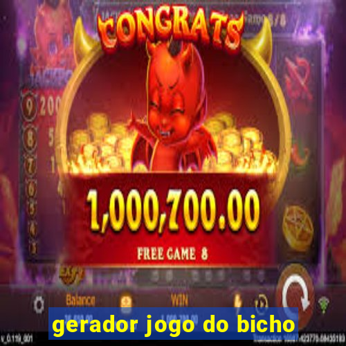 gerador jogo do bicho